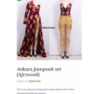 Two Piece African style prom dress